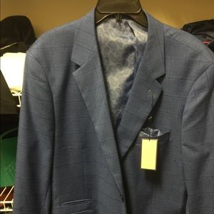 Alan Flusser Windowpane sport coat 44R